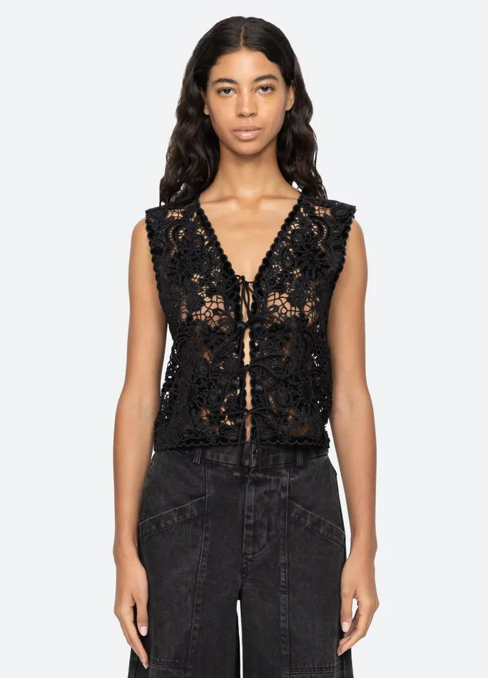 Women Tops Sea New York Sabine Vest Black