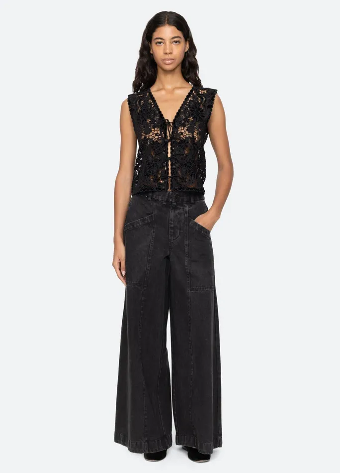 Women Tops Sea New York Sabine Vest Black
