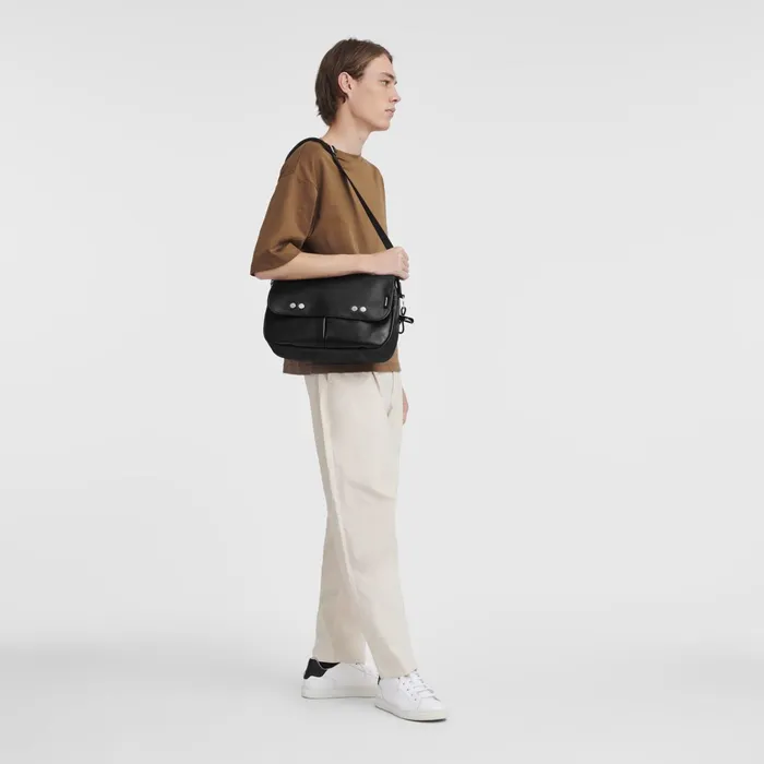 Women Trs Paris M Crossbody Bag Black Longchamp Crossbody Bags