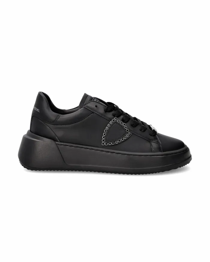 Women Tres Temple Sneakers WhiteBlack Shoes Philippe Model Paris Low