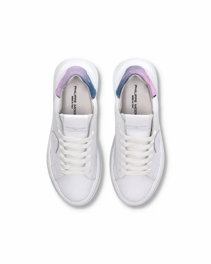 Women Tres Temple Sneakers WhiteBlue Shoes Philippe Model Paris Casual