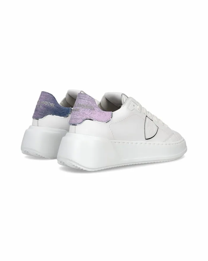 Women Tres Temple Sneakers WhiteBlue Shoes Philippe Model Paris Casual