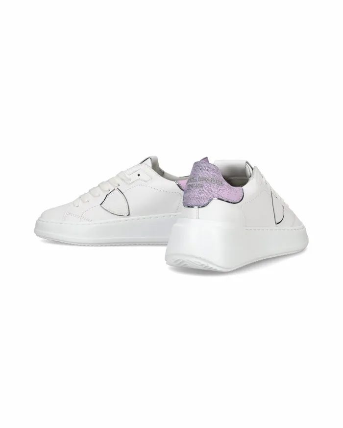Women Tres Temple Sneakers WhiteBlue Shoes Philippe Model Paris Casual
