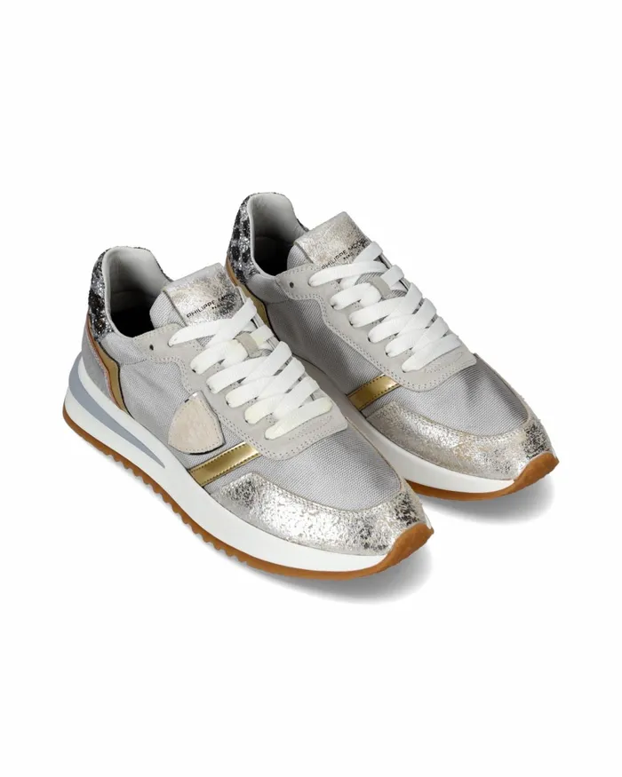 Women Tropez 21 Sneakers WhiteSilver Shoes Paris Philippe Model Paris Casual