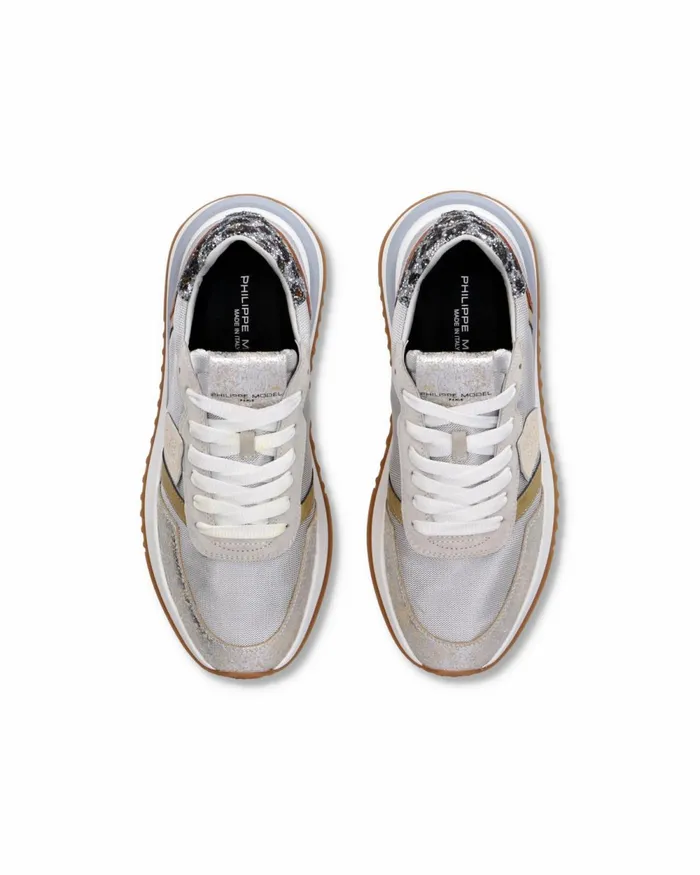 Women Tropez 21 Sneakers WhiteSilver Shoes Paris Philippe Model Paris Casual