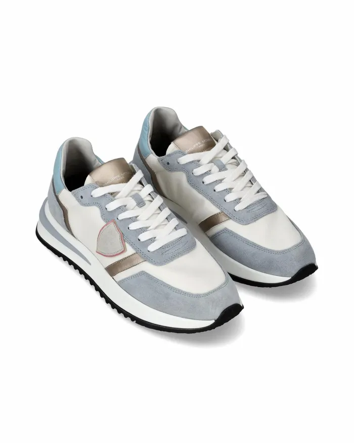Women Tropez 21 WhiteBlue Sneakers Philippe Model Paris Casual