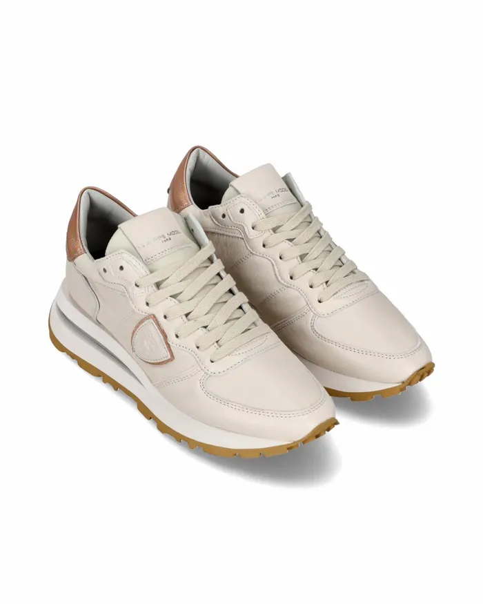 Women Tropez Haute Sneakers BeigeRose Shoes Paris Philippe Model Paris Casual