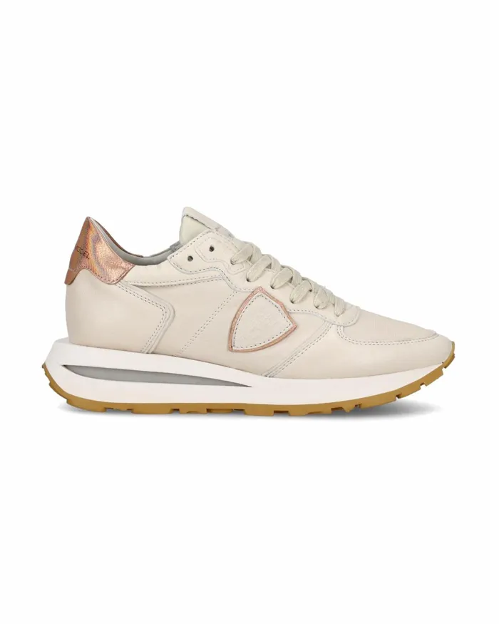Women Tropez Haute Sneakers BeigeRose Shoes Paris Philippe Model Paris Casual