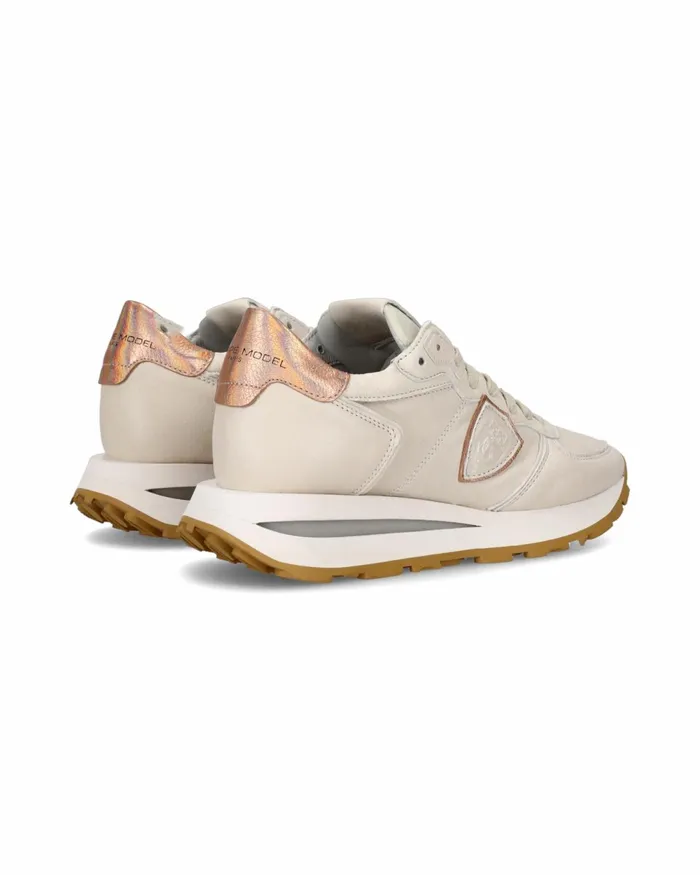 Women Tropez Haute Sneakers BeigeRose Shoes Paris Philippe Model Paris Casual