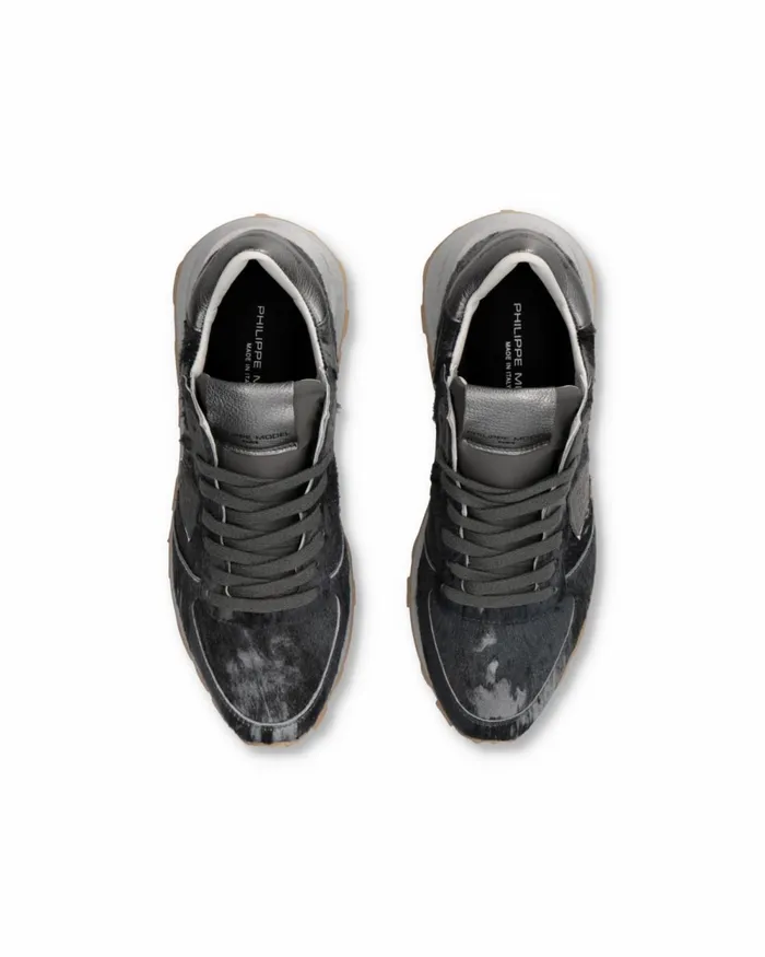 Women Tropez Haute Sneakers Gray Shoes Philippe Model Paris Casual