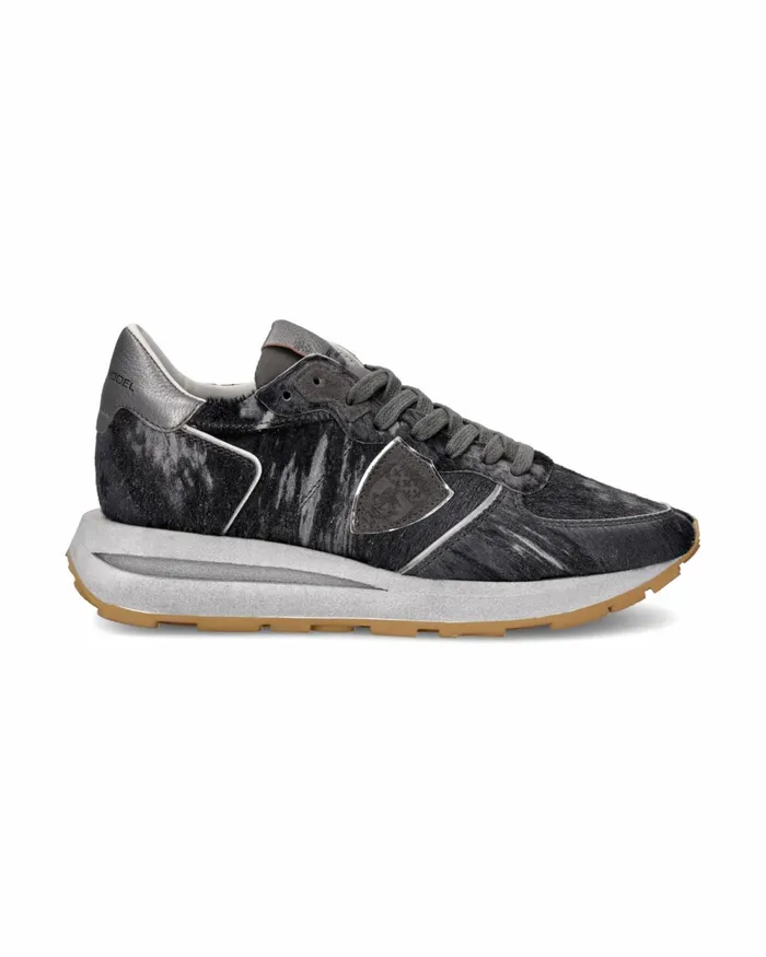 Women Tropez Haute Sneakers Gray Shoes Philippe Model Paris Casual