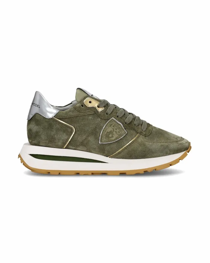 Women Tropez Haute Sneakers Green Shoes Philippe Model Paris Low
