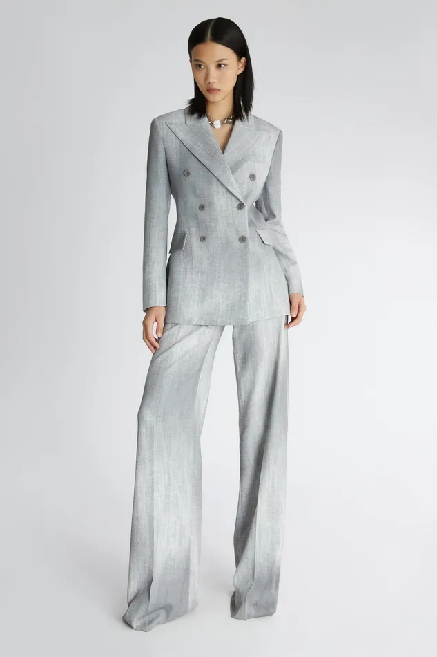 Women Trousers Ermanno Scervino Grey Jeans Print Bootcut Trousers 8211 Ermanno Scervino Grey Denim