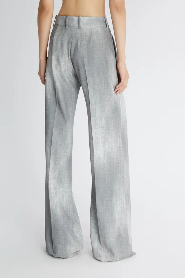 Women Trousers Ermanno Scervino Grey Jeans Print Bootcut Trousers 8211 Ermanno Scervino Grey Denim