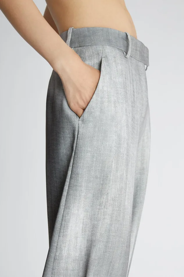 Women Trousers Ermanno Scervino Grey Jeans Print Bootcut Trousers 8211 Ermanno Scervino Grey Denim