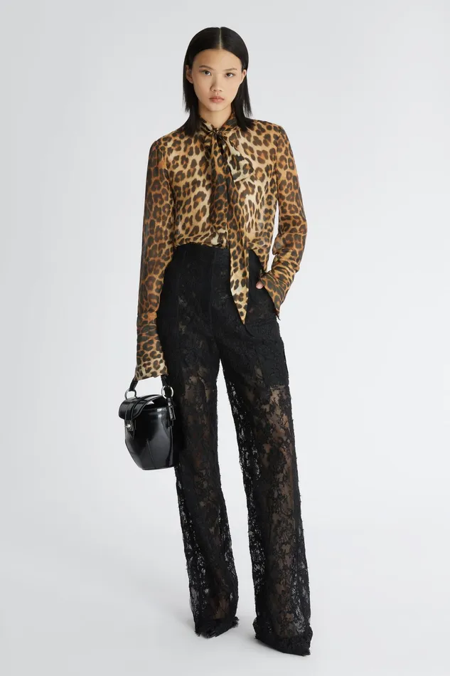 Women Trousers Ermanno Scervino Luxury Broderie Lace Black Trousers Cargo 8211 Ermanno Scervino Black