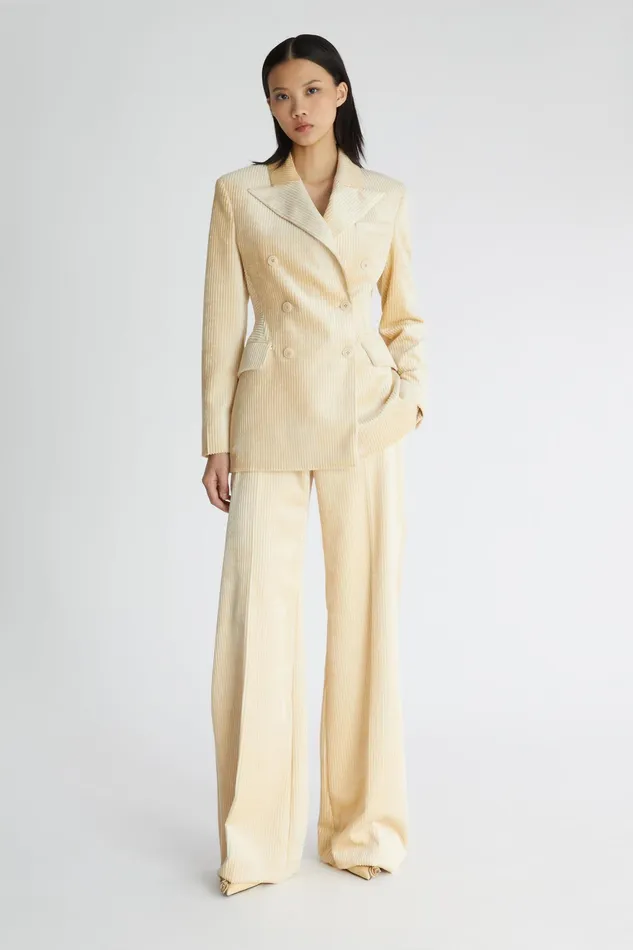 Women Trousers Ermanno Scervino White Corduroy Bootcut Pants Women039s 8211 Ermanno Scervino White
