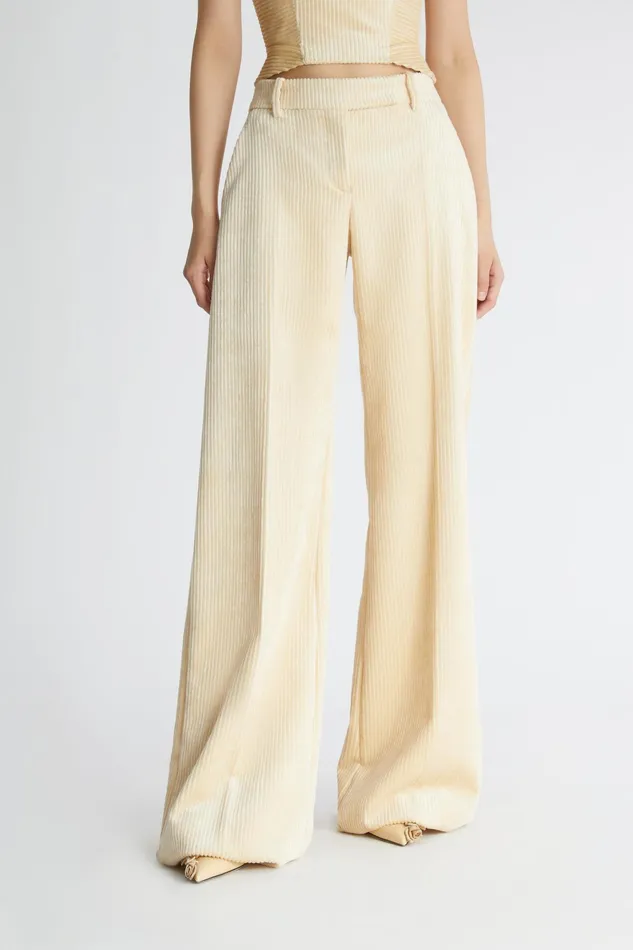 Women Trousers Ermanno Scervino White Corduroy Bootcut Pants Women039s 8211 Ermanno Scervino White
