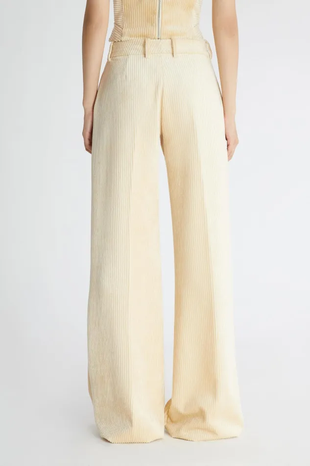 Women Trousers Ermanno Scervino White Corduroy Bootcut Pants Women039s 8211 Ermanno Scervino White
