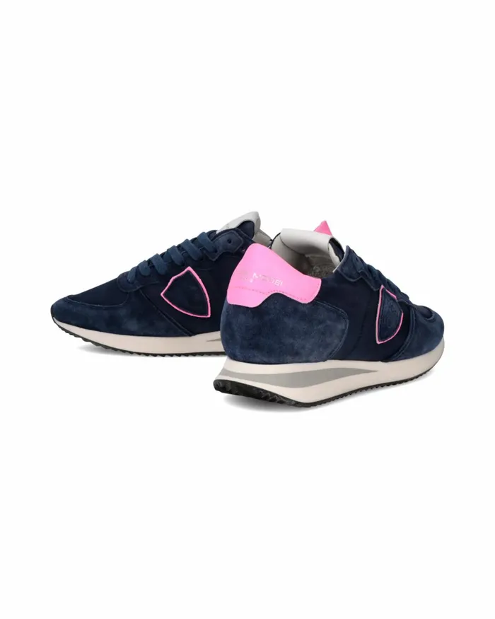 Women Trpx Sneakers BlueFuchsia Shoes Philippe Model Paris Casual