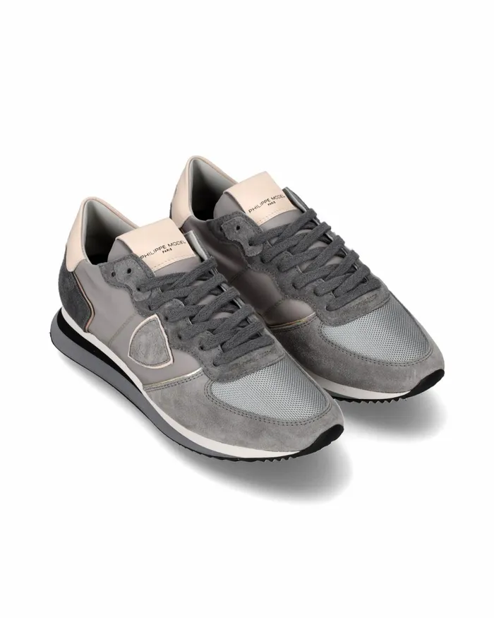 Women Trpx Sneakers GrayRose Shoes Philippe Model Paris Casual