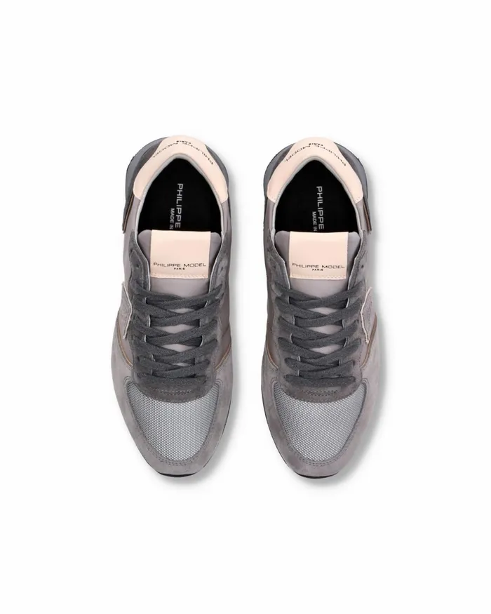 Women Trpx Sneakers GrayRose Shoes Philippe Model Paris Casual
