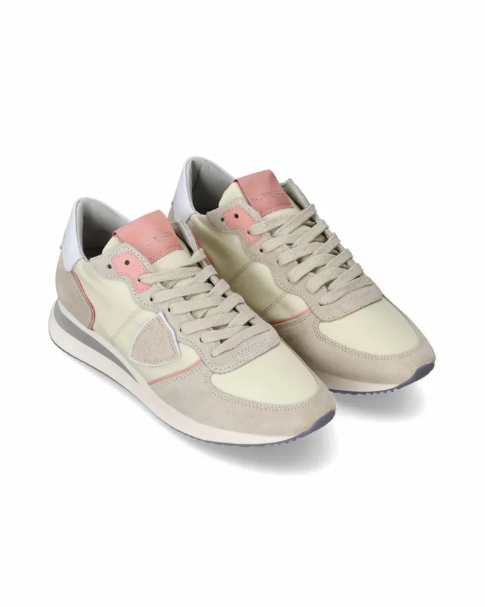 Women Trpx Sneakers White And Rose Shoes Philippe Model Paris Casual