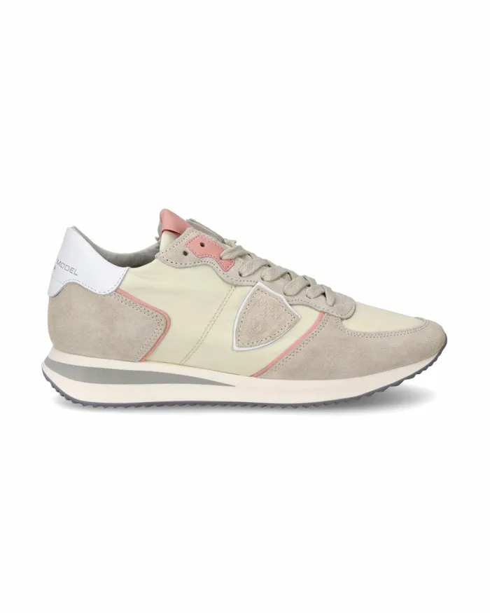 Women Trpx Sneakers White And Rose Shoes Philippe Model Paris Casual