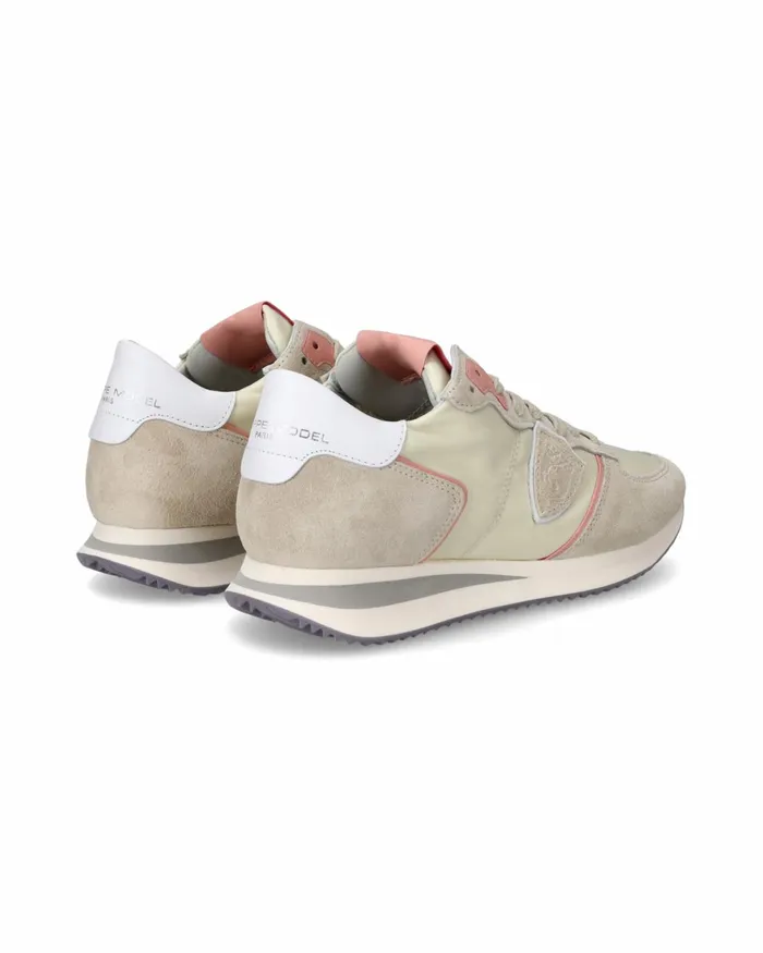 Women Trpx Sneakers White And Rose Shoes Philippe Model Paris Casual