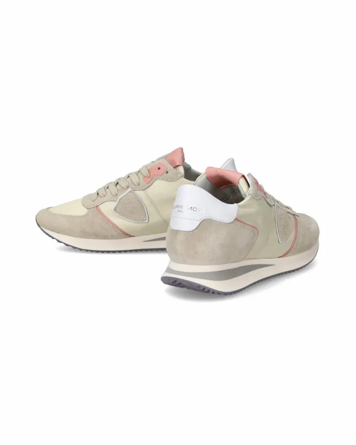 Women Trpx Sneakers White And Rose Shoes Philippe Model Paris Casual