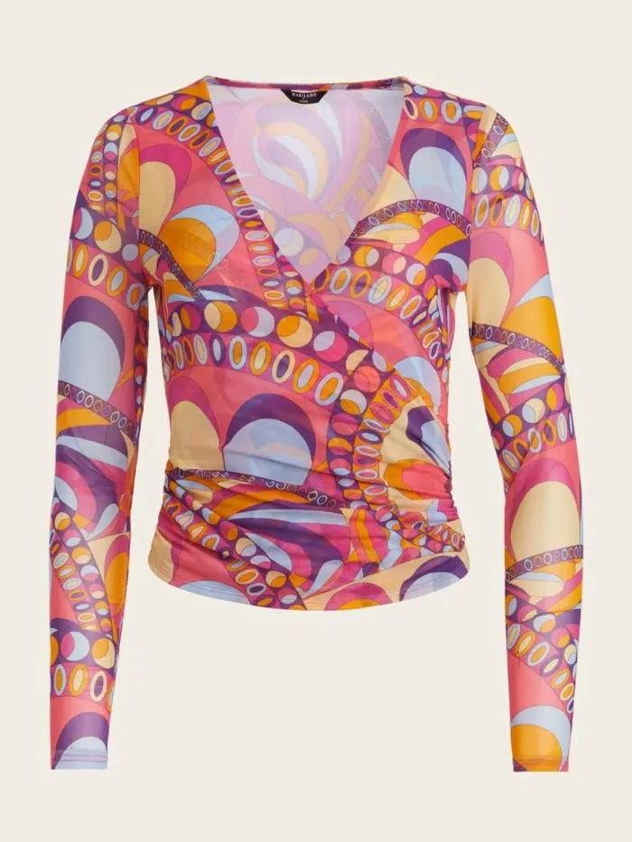 Women Tulum Mesh Top Tulum Print Marciano Tops And Sweaters Women Tulum Mesh Top Tulum Print Marciano Tops And Sweaters