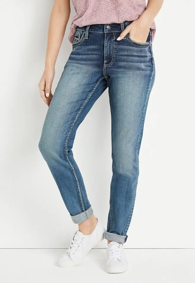 Women Vigoss Medium Rolled Hem Boyfriend Jean Maurices Jeans