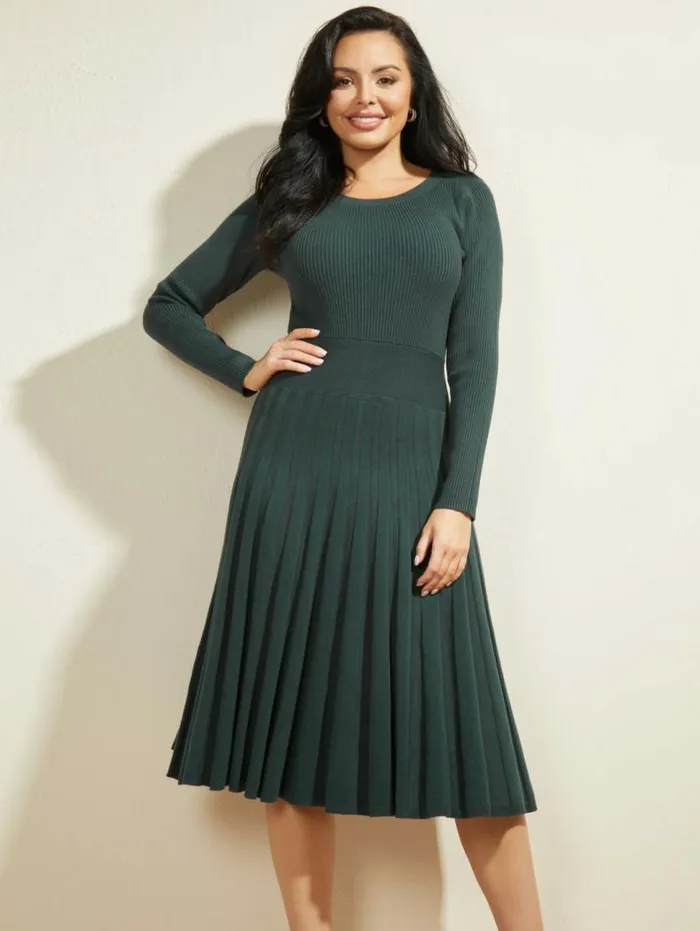 Women Wavelength Sweater Dress Forbidden Forest Marciano Dresses