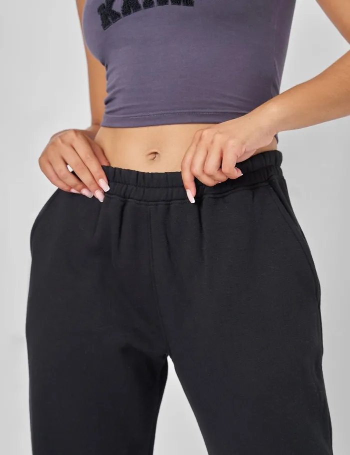 Women Wide Leg Sweat Pants Black Black Public Desire Tracksuit