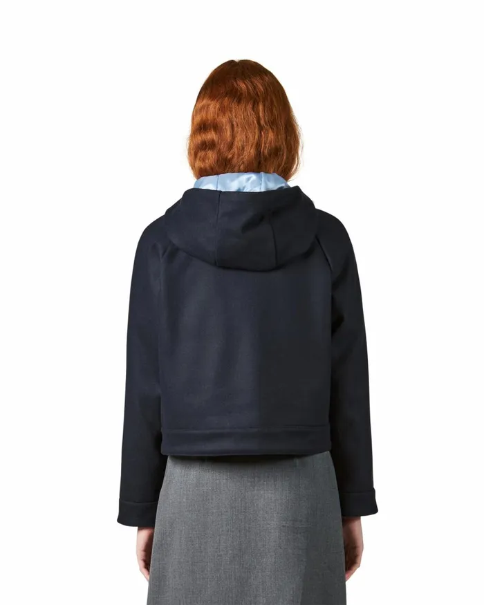 Women Windbreaker Jacket 8211 Navy Blue Paris Philippe Model Paris Outerwear