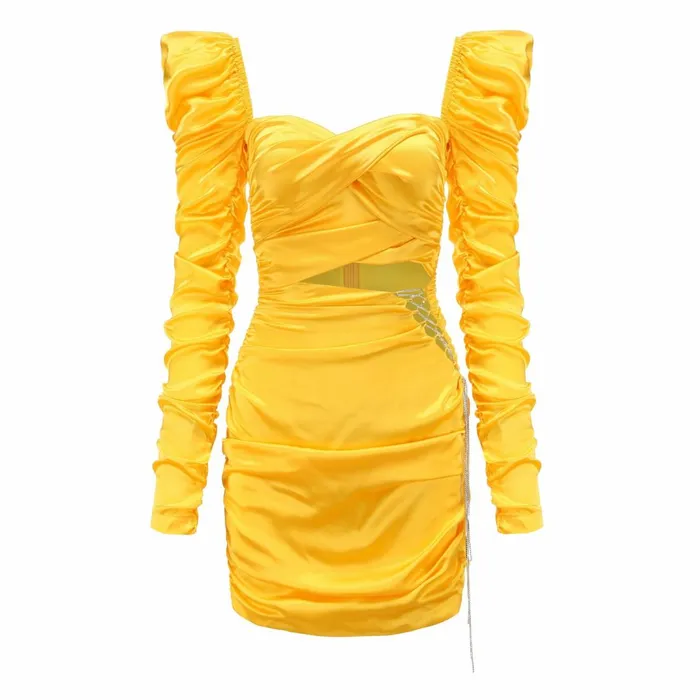 Women Yellow Bonnie Dress Nana Jacqueline Dresses