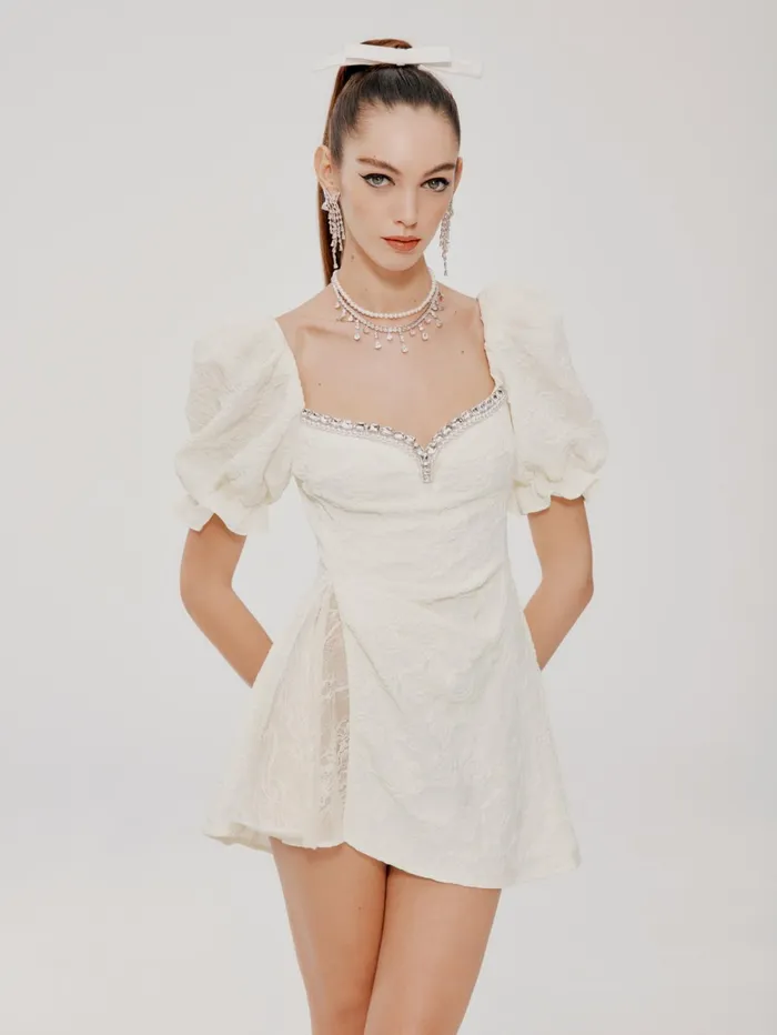 Women Ysabella White Dress Nana Jacqueline Mini