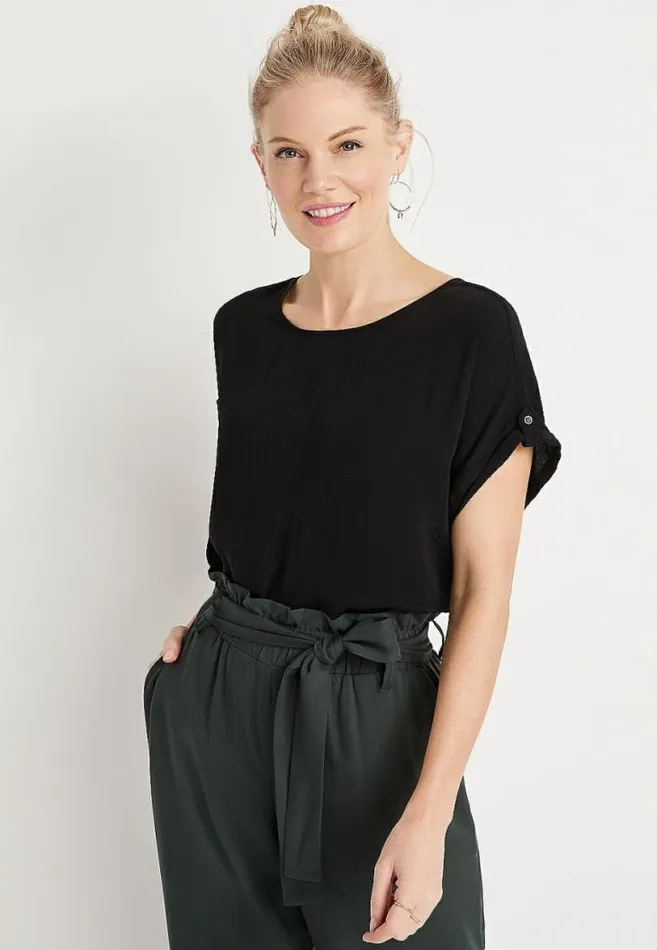 Women Zipper Back Blouse Maurices Tops
