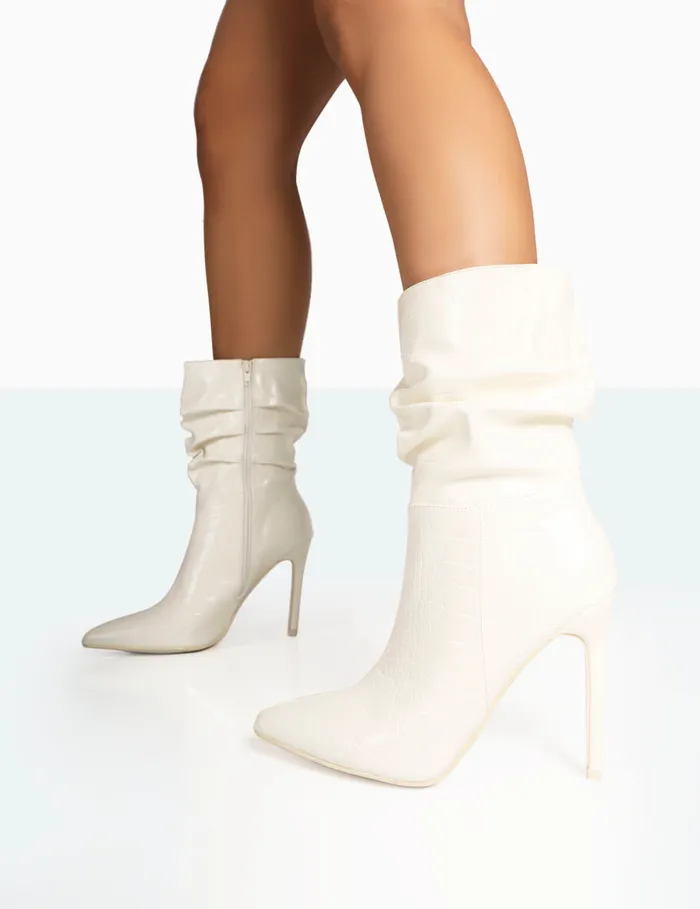 Women Zurich Ecru Patent Stiletto Ankle Boots Ecru Public Desire Long Boots Women Zurich Ecru Patent Stiletto Ankle Boots Ecru Public Desire Long Boots
