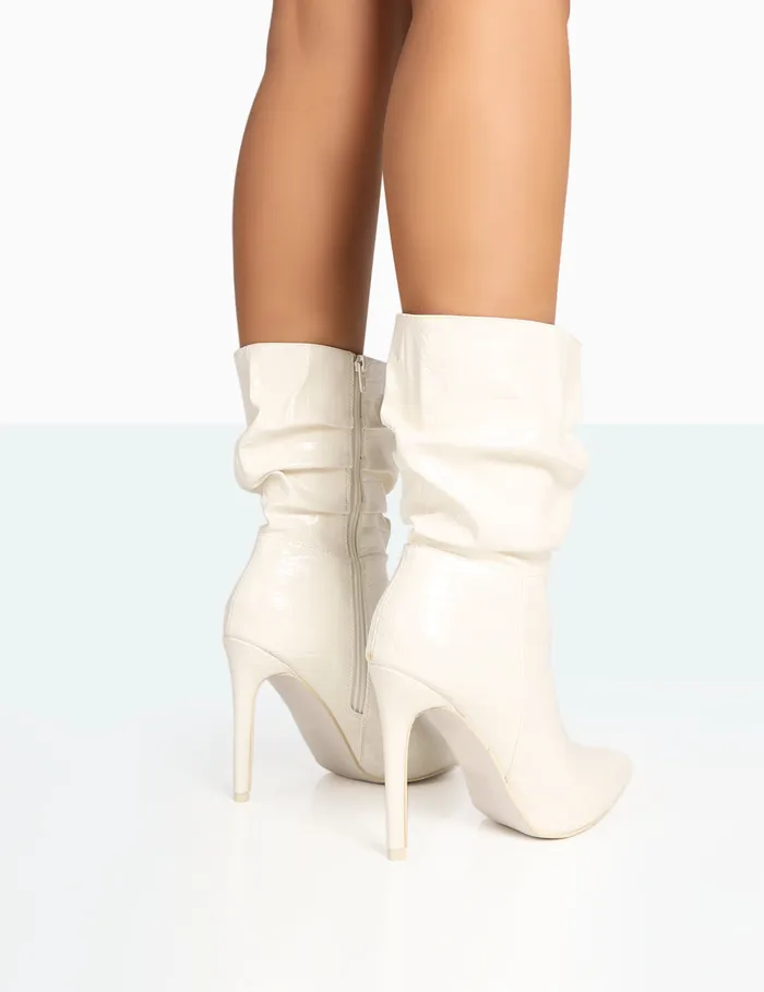 Women Zurich Ecru Patent Stiletto Ankle Boots Ecru Public Desire Long Boots Women Zurich Ecru Patent Stiletto Ankle Boots Ecru Public Desire Long Boots