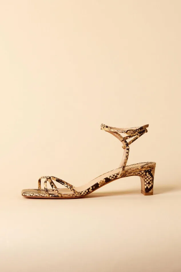 YOLAINE Sandals Python Naturel Women Rouje Shoes