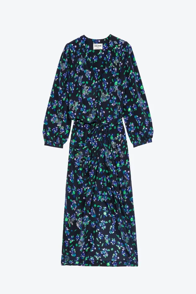 Zadig and Voltaire Dresses RENEW BIANCA FLOWER BLACK FLOWER 8211 Women Zadig and Voltaire Dresses RENEW BIANCA FLOWER BLACK FLOWER 8211 Women