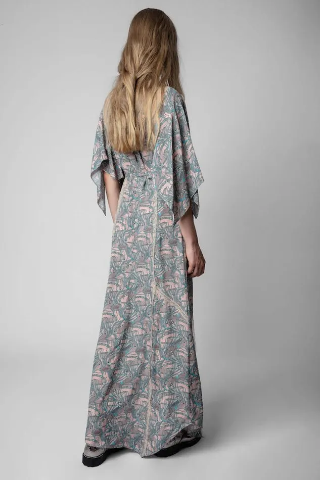 Zadig and Voltaire Dresses RIELLE SNAKE CHAINES PINK MIX 8211 Women Zadig and Voltaire Dresses RIELLE SNAKE CHAINES PINK MIX 8211 Women