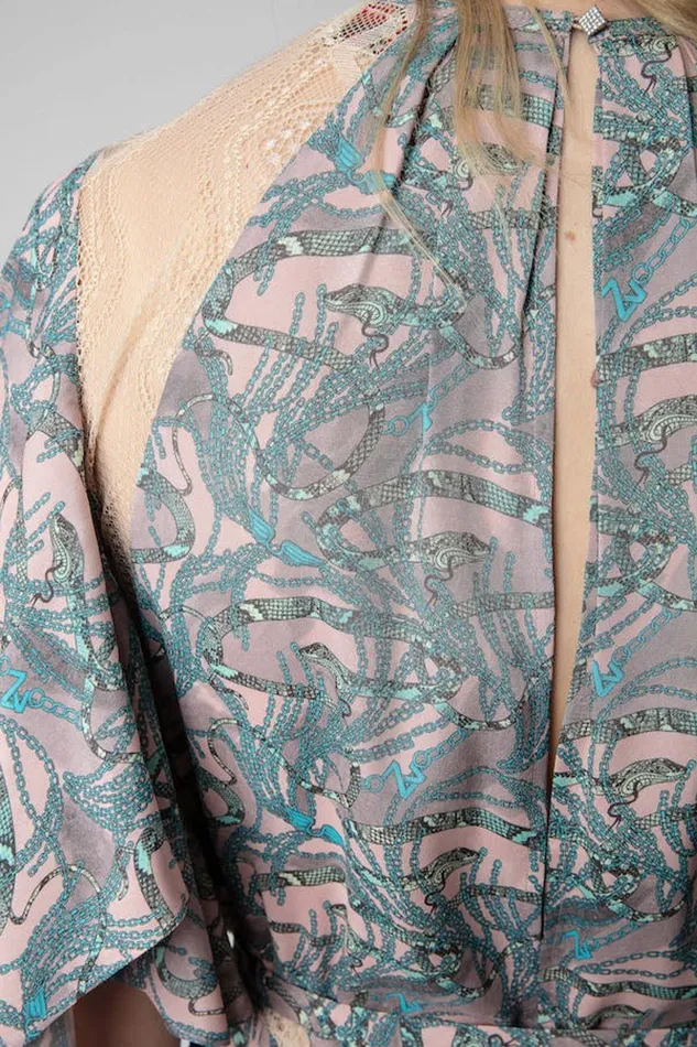 Zadig and Voltaire Dresses RIELLE SNAKE CHAINES PINK MIX 8211 Women Zadig and Voltaire Dresses RIELLE SNAKE CHAINES PINK MIX 8211 Women