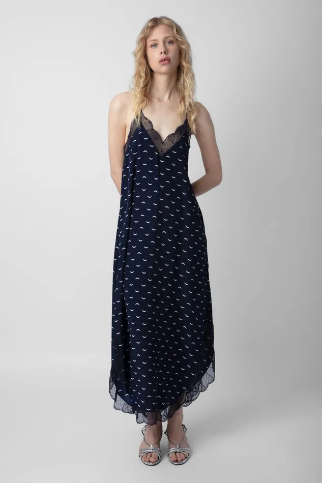 Zadig and Voltaire Dresses RISTYL POLKA WINGS MARINE 8211 Women