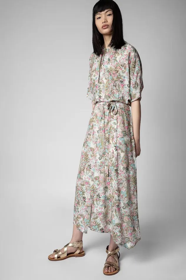 Zadig and Voltaire Dresses RITAN YOKO CREAM PRINT 8211 Women