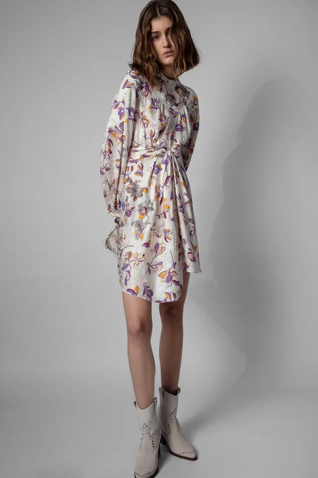 Zadig and Voltaire Dresses RIVAGE FLOWER DRESS TOILE 8211 Women Zadig and Voltaire Dresses RIVAGE FLOWER DRESS TOILE 8211 Women