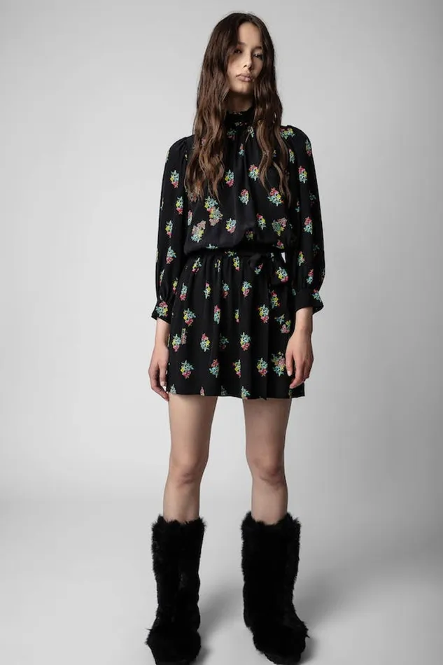 Zadig and Voltaire Dresses RIVALI POLKA DRESS BLACK 8211 Women