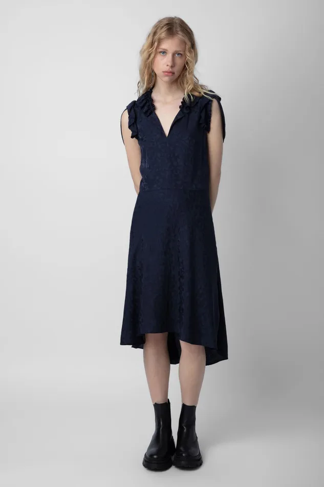 Zadig and Voltaire Dresses ROBERTY JAC LEO NAVY 8211 Women