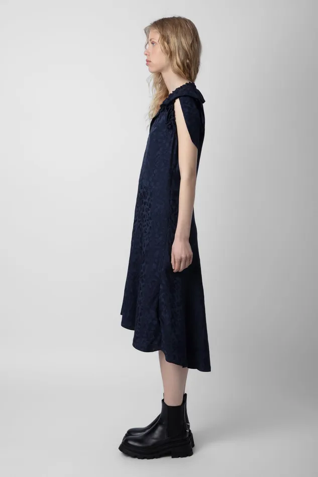 Zadig and Voltaire Dresses ROBERTY JAC LEO NAVY 8211 Women